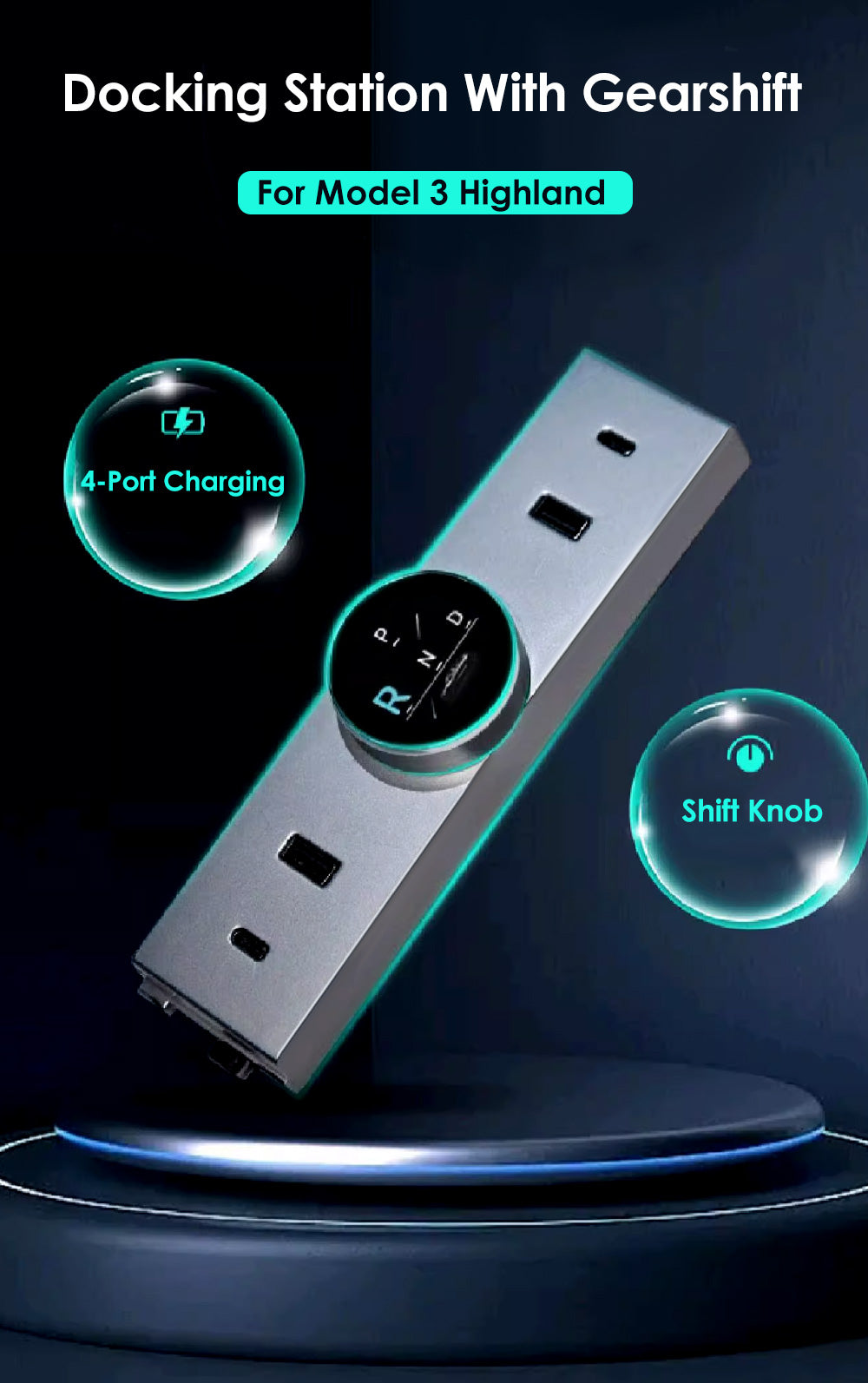 Tesla HUB2 LCD Intelligent Control Dock Expansion For Model 3/Y