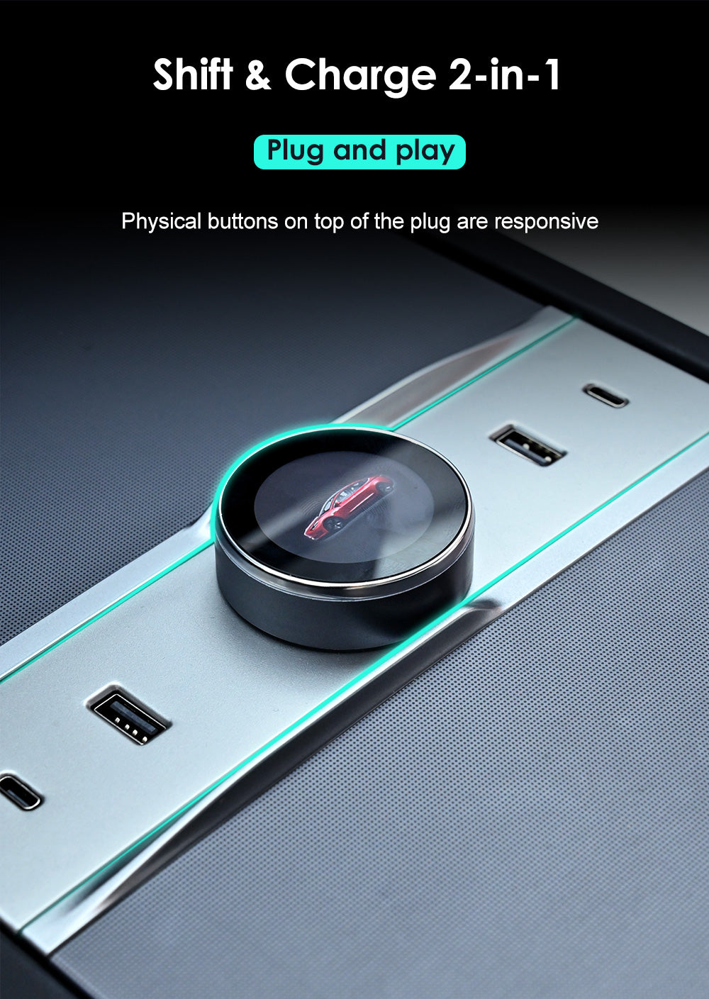 Tesla HUB2 LCD Intelligent Control Dock Expansion For Model 3/Y