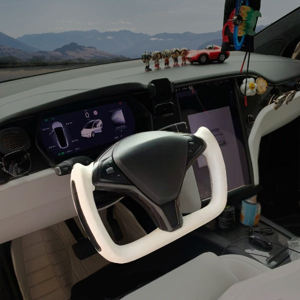 Tesla YOKE5 Heated Leather Yoke Steering Wheel for Model X/S